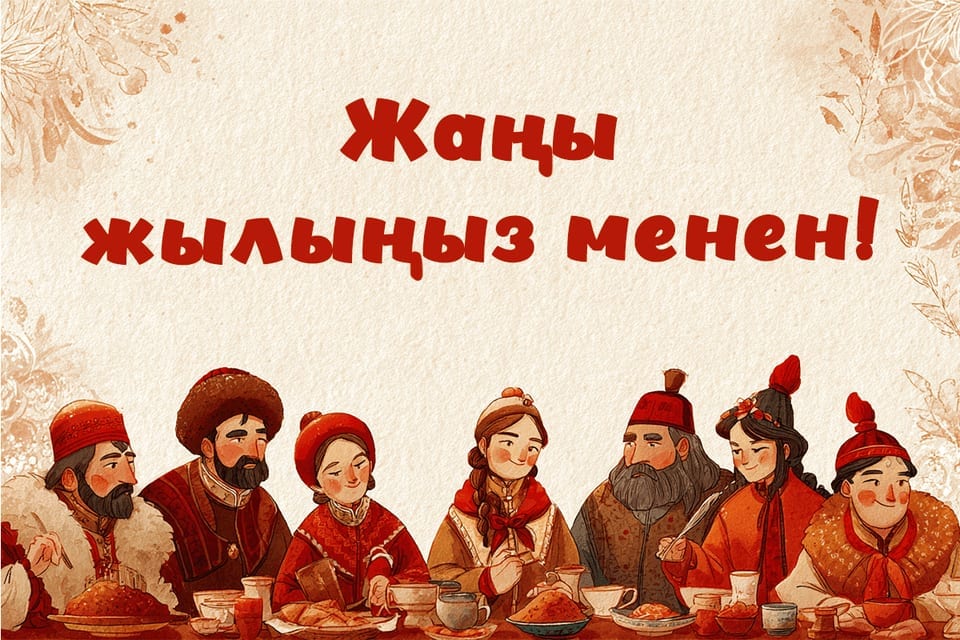 Новогодние открытки на кыргызском. Присылайте близким в “Одноклассниках”, “ВКонтакте” и Telegram