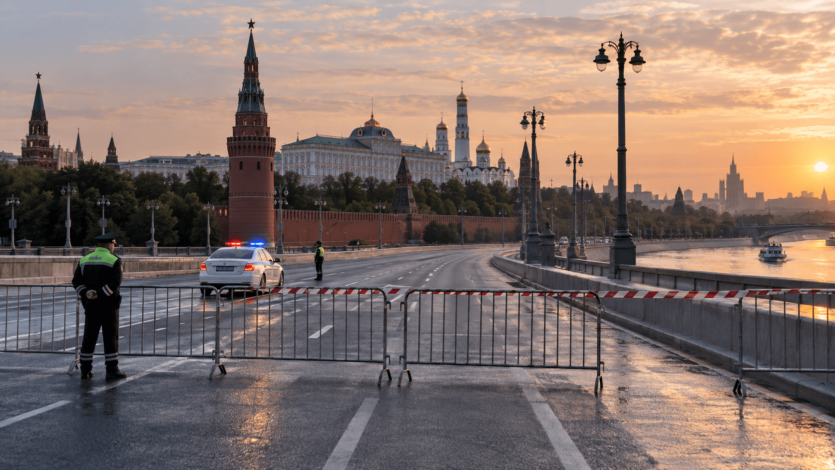 В центре Москвы перекрыли несколько улиц и мостов
