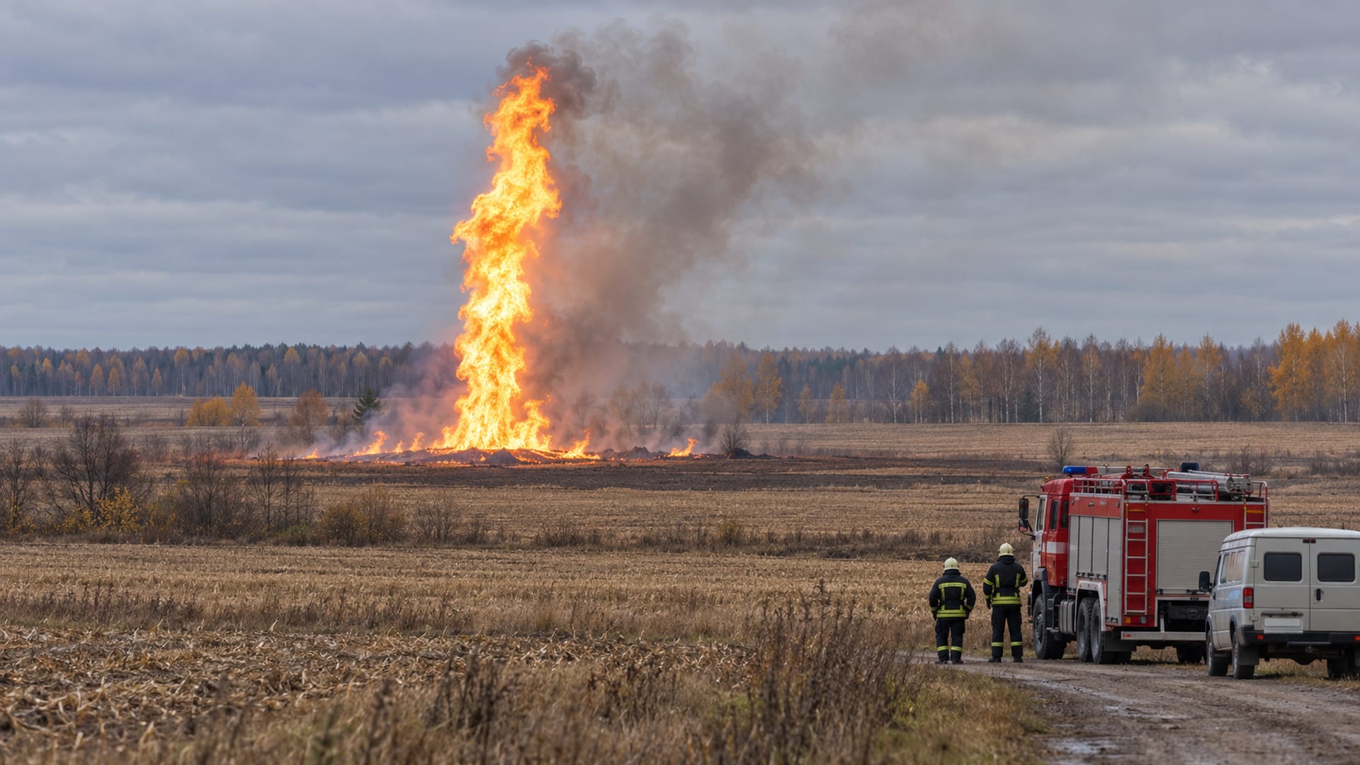 В Пензенской области после взрыва перекрыли газопровод «Средняя Азия — Центр»