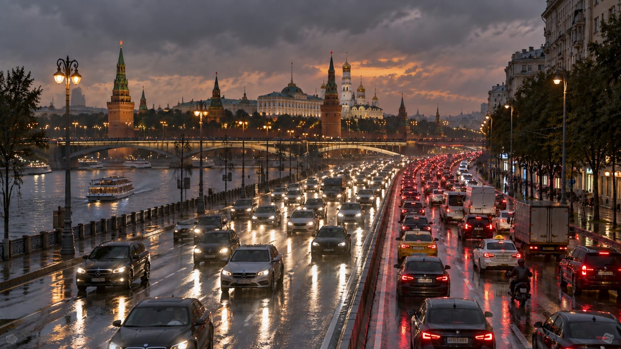 Сегодня вечером в Москве ожидаются семибалльные пробки