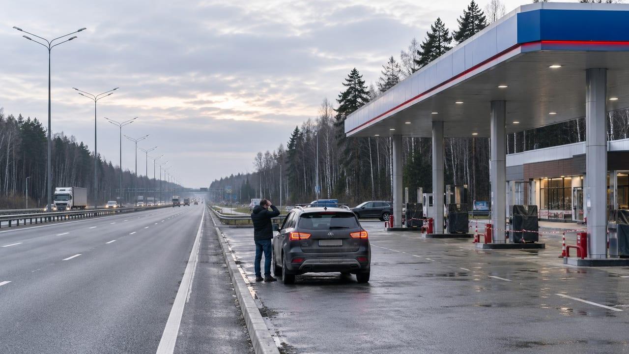 На М11 стало меньше АЗС с бензином, а перегон без АИ-95 вырос до 198 км
