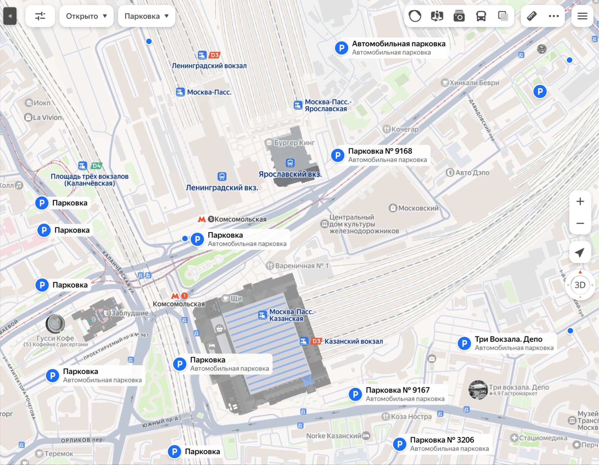 Карта Москвы