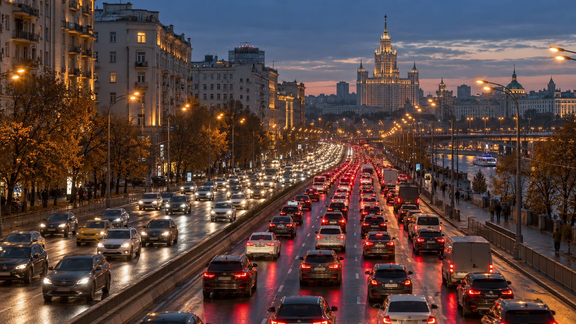 Москвичей предупредили о пробках вечером 20 октября